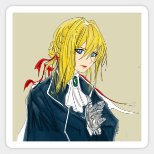 violet evergarden in novel art Sticker